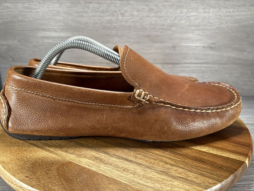 JOHNSTON MURPHY 258440X WT50 CORT MENS SHOE SIZE 9 TAN LEATHER DRIVER WALK TEST